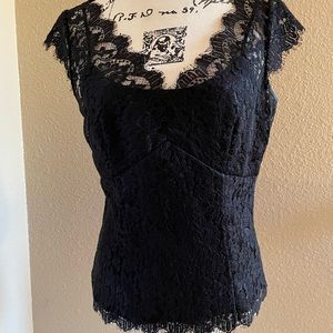 Ann Taylor Black Lace Top